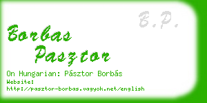 borbas pasztor business card